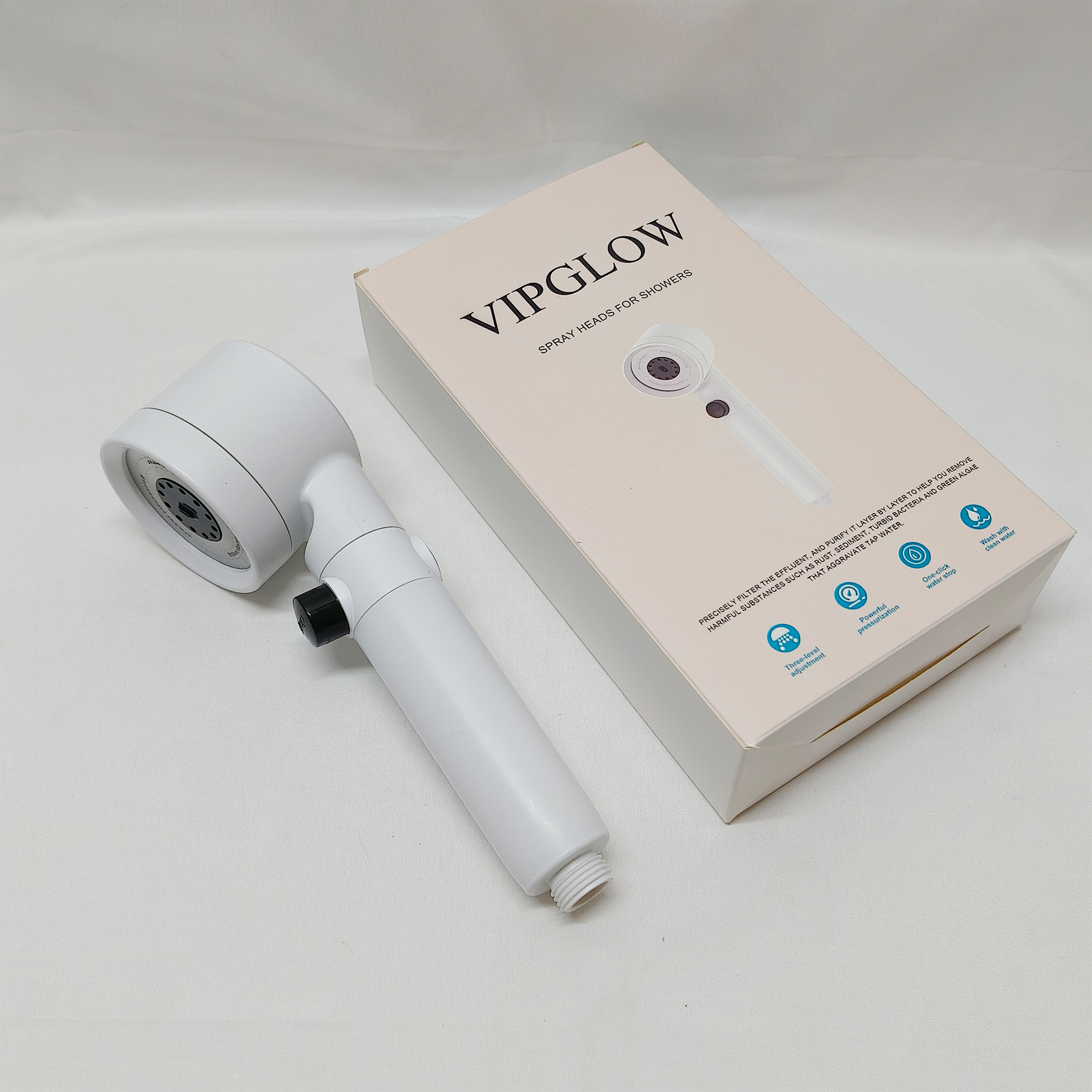 VIPGLOW-Spray heads for showers,Filtered Shower Head with Handheld, High Pressure 4+1 Spray Mode Showerhead with Filters, Built-in Power Wash for Hard Water - Image 7