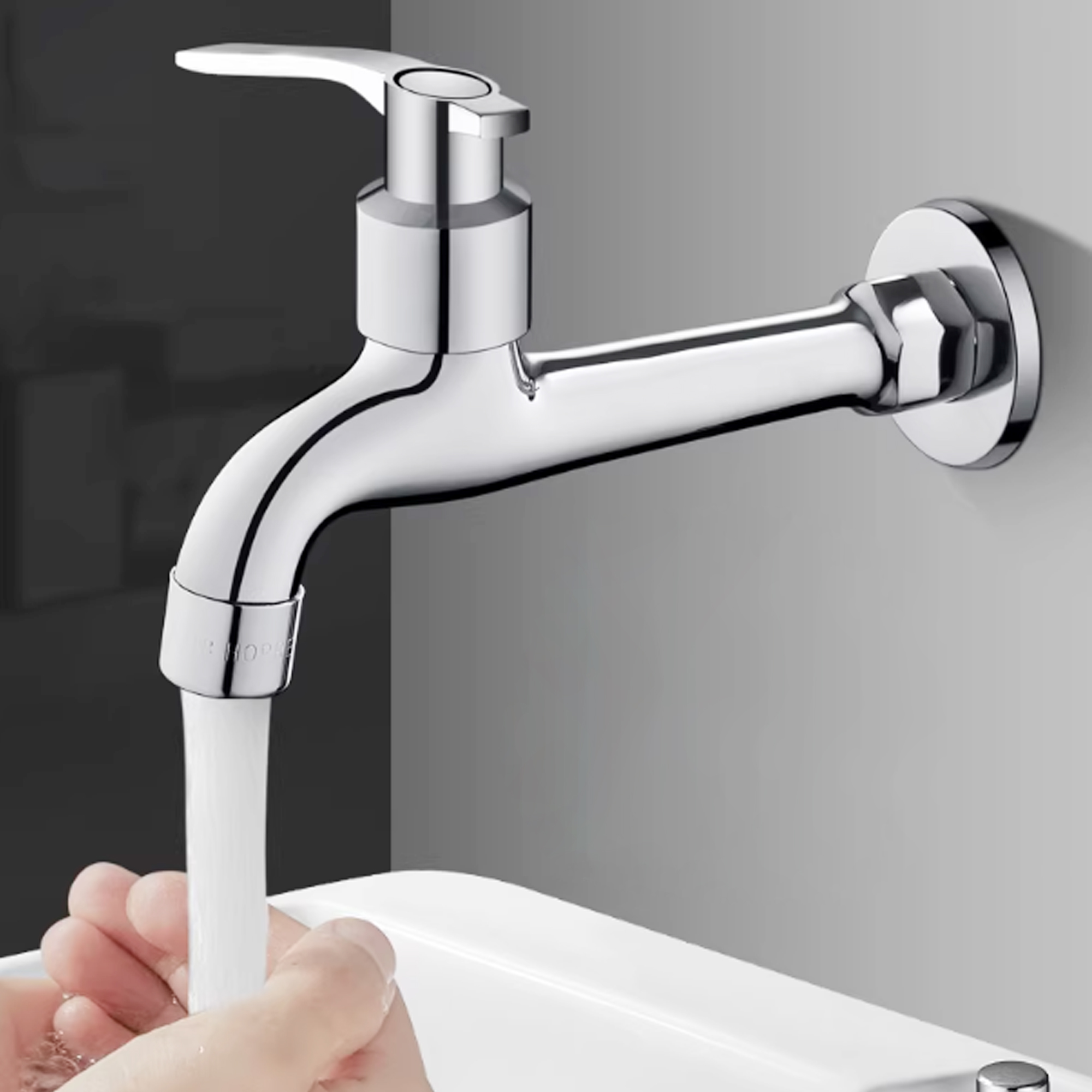 VIPGLOW-Faucets,Single Hole Bathroom Faucets 1 Handle, Chrome Bathroom Sink Faucet with Metal Pop up Drain and Supply Hose, Suitable for Vanity Lavatory Restroom Remodel - Image 2