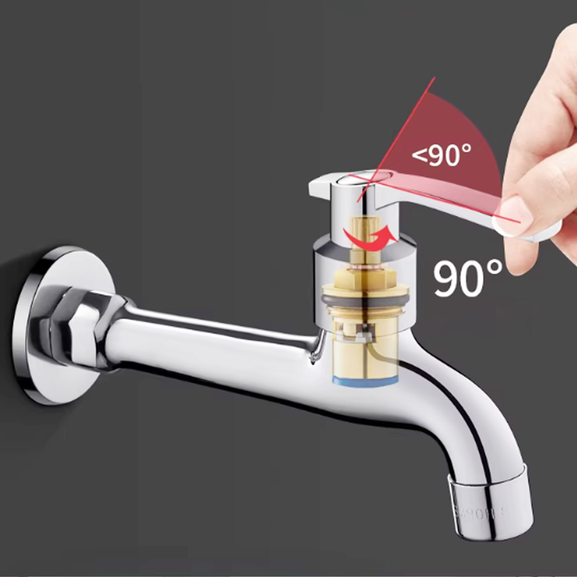 VIPGLOW-Faucets,Single Hole Bathroom Faucets 1 Handle, Chrome Bathroom Sink Faucet with Metal Pop up Drain and Supply Hose, Suitable for Vanity Lavatory Restroom Remodel - Image 3